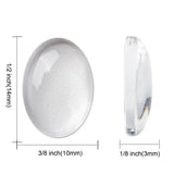 200pcs Clear Oval Glass Cabochons 10-40mm DIY Jewelry Making Accessories