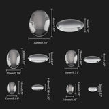 200pcs Clear Oval Glass Cabochons 10-40mm DIY Jewelry Making Accessories