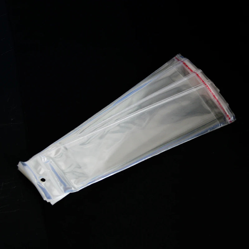 200pcs 6*27cm Clear Resealable Cellophane Bags Self Adhesive Seal