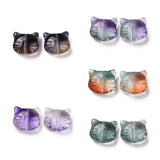 200pcs Cartoon Cat Glass Beads for DIY Bracelets