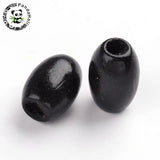 200pcs Dyed Oval Wood Bead for Bracelet Making DIY CoconutBrown