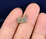200pcs Envelope Charms, Antique Bronze Tiny Heart Mail Letter Pendant 12x9mm