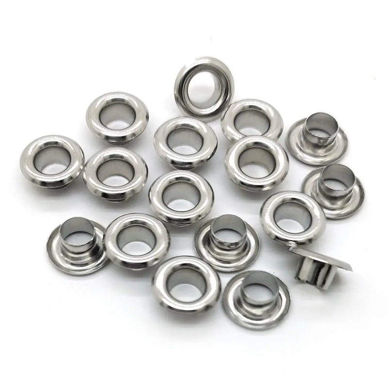 200pcs Stainless Steel Eyelet Core Grommet for Jewelry Making 9x4.5mm Hole