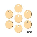 200pcs Stainless Steel Flat Round Circle Blank Coin Charms
