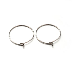 200pcs Stainless Steel Big Hoop Earring Wine Glass Charms Rings