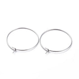 200pcs Stainless Steel Big Hoop Earring Wine Glass Charms Rings
