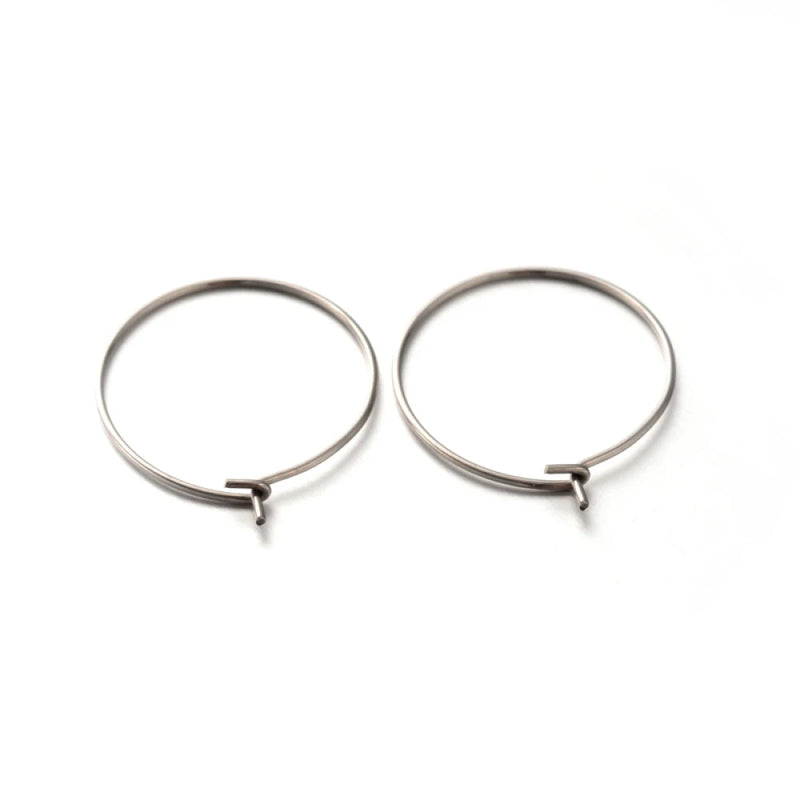 200pcs Stainless Steel Big Hoop Earring Wine Glass Charms Rings