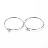 200pcs Stainless Steel Big Hoop Earring Wine Glass Charms Rings