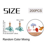 200pcs Flower Pendant Iron Finding Cloth and ABS Plastic Pearl