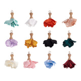 200pcs Flower Pendant Iron Finding Cloth and ABS Plastic Pearl