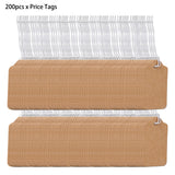 200pcs Brown Clothing Display Hanging String Jewelry Pendant Shop Paper Tag
