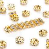 200pcs Wavy Lace Rhinestone Spacer Beads 6x3mm