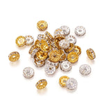 200pcs Wavy Lace Rhinestone Spacer Beads 6x3mm