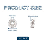 200pcs Wavy Lace Rhinestone Spacer Beads 6x3mm