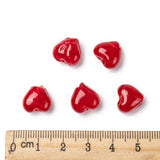 200pcs 12mm Foil Glass Heart Beads for Jewelry Making