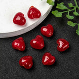 200pcs 12mm Foil Glass Heart Beads for Jewelry Making