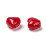 200pcs 12mm Foil Glass Heart Beads for Jewelry Making