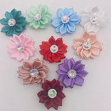 200pcs Beaded Small Satin Ribbon Rose Flower Bow Craft Wedding Decoration