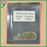 200pcs Natural Pyrite Marcasite Stone Loose Beads