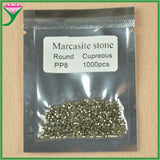 200pcs Natural Pyrite Marcasite Stone Loose Beads