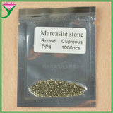 200pcs Natural Pyrite Marcasite Stone Loose Beads