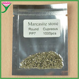 200pcs Natural Pyrite Marcasite Stone Loose Beads