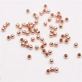 200pcs Mini Copper Charm Beads 2mm 3mm Spacer DIY Jewelry Findings