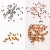 200pcs Mini Copper Charm Beads 2mm 3mm Spacer DIY Jewelry Findings