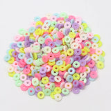 200pcs 6mm Macaron Flat Round Acrylic Beads for Jewelry Making DIY
