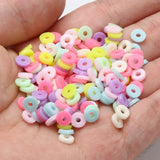 200pcs 6mm Macaron Flat Round Acrylic Beads for Jewelry Making DIY