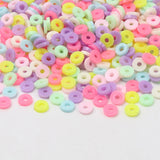 200pcs 6mm Macaron Flat Round Acrylic Beads for Jewelry Making DIY
