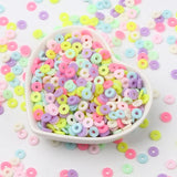 200pcs 6mm Macaron Flat Round Acrylic Beads for Jewelry Making DIY