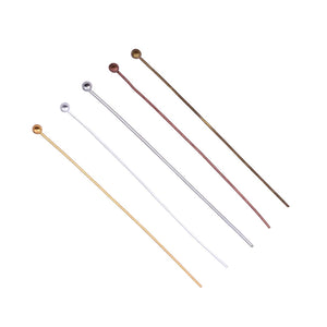 200pcs Head Pins Gold/Silver/Rhodium/Bronze Ball Pins DIY Needles