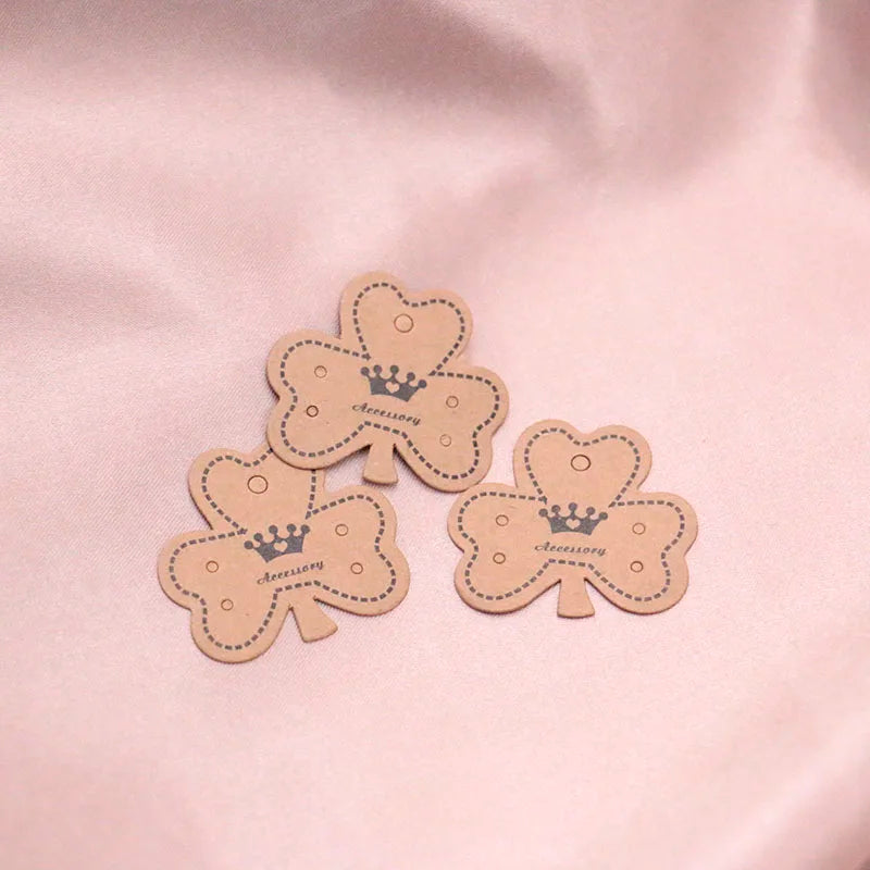 200pcs 1.5*1.4 Inch Custom DIY Jewelry Display Card Thicken Durable
