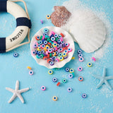 200pcs Eye Round Polymer Clay Beads for Jewelry Making
