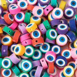 200pcs Eye Round Polymer Clay Beads for Jewelry Making