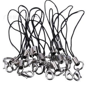 200pcs Mobile Phone Lanyard Cords Lobster Clasp Rope Hooks Strap Charms Keyring