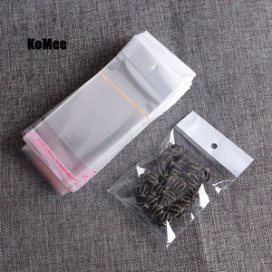 200pcs Clear Transparent OPP Bag 9x12+3cm Self Adhesive Seal Waterproof