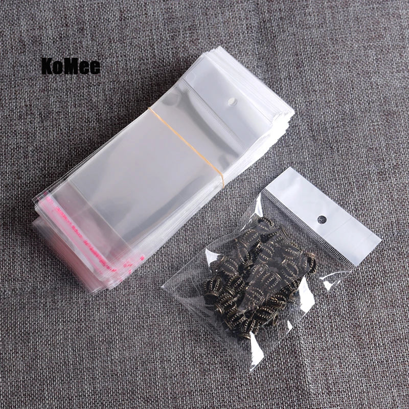 200pcs Clear Transparent OPP Bag 9x12+3cm Self Adhesive Seal Waterproof
