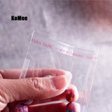 200pcs Clear Transparent OPP Bag 9x12+3cm Self Adhesive Seal Waterproof