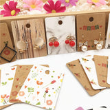 200pcs Earring Display Cards 5x4cm Flower Multi-Style Ear Drop Packaging