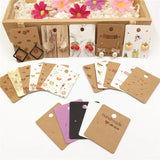 200pcs Earring Display Cards 5x4cm Flower Multi-Style Ear Drop Packaging