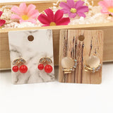 200pcs Earring Display Cards 5x4cm Flower Multi-Style Ear Drop Packaging