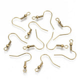 200pcs Stainless Steel Earring Hook Ear Wire Clasps for Jewelry Making 21x22mm