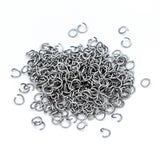 200pcs Stainless Steel Jump Rings, 4/5mm, Silver Split Rings (RB-184)