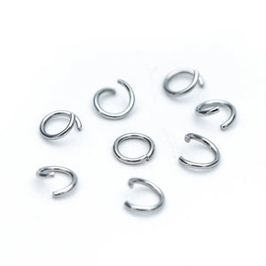 200pcs Stainless Steel Jump Rings, 4/5mm, Silver Split Rings (RB-184)