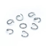 200pcs Stainless Steel Jump Rings, 4/5mm, Silver Split Rings (RB-184)