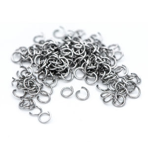 200pcs Stainless Steel Jump Rings, 4/5mm, Silver Split Rings (RB-184)
