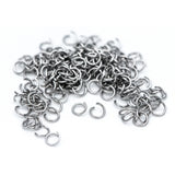 200pcs Stainless Steel Jump Rings, 4/5mm, Silver Split Rings (RB-184)