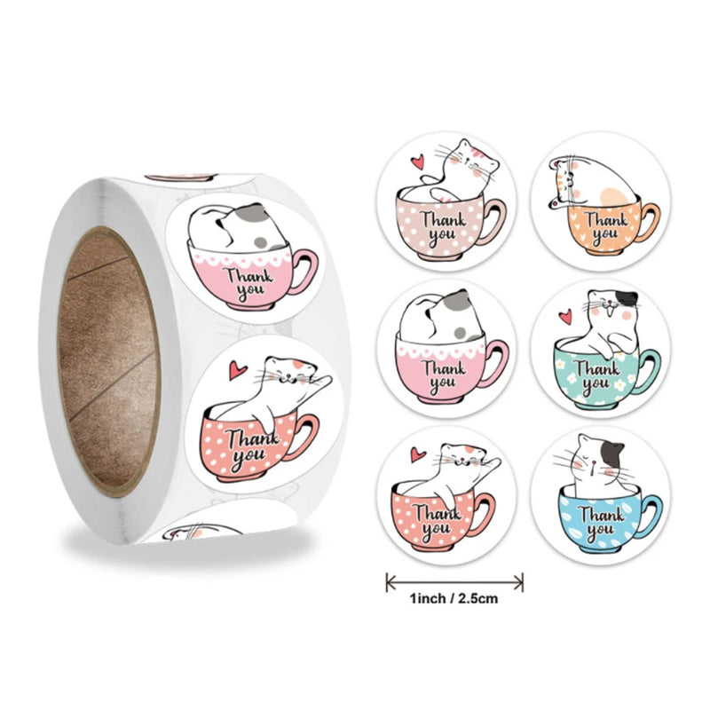 200pcs THANK YOU Letter Stickers Wedding Gift Packing Decoration